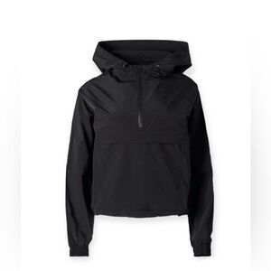 Aritzia The Group Babaton Arrow Black Half-Zip Anorak Windbreaker